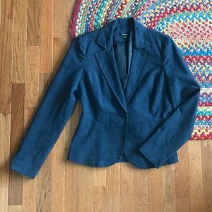 Rafaella Structured Navy Blue Blazer